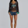 Chiffon top met voetbalversiering