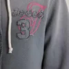 Cleo hoodie met grafische print en doorlopende rits