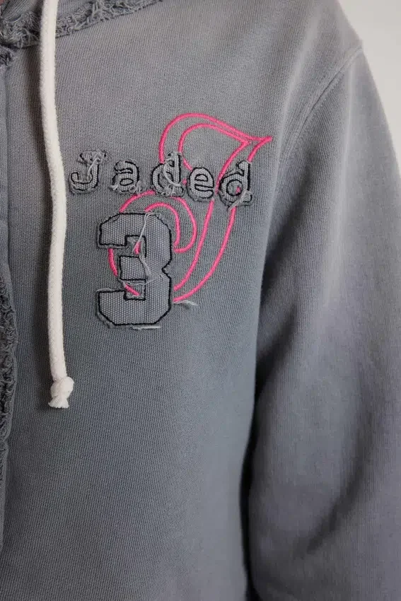 Cleo hoodie met grafische print en doorlopende rits