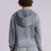 Cleo hoodie met grafische print en doorlopende rits