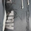 Cleo hoodie met grafische print en doorlopende rits