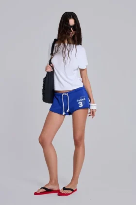 Cleo mini-joggershort in blauw