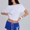 Cleo mini-joggershort in blauw