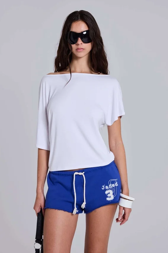 Cleo mini-joggershort in blauw