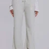 Cleo slouchy bootcut-jogger in grijs gemêleerd