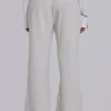 Cleo slouchy bootcut-jogger in grijs gemêleerd