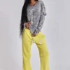 Cleo slouchy bootcut-jogger in neon
