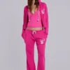Cleo slouchy bootcut-jogger in roze