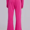 Cleo slouchy bootcut-jogger in roze