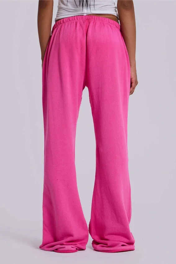 Cleo slouchy bootcut-jogger in roze