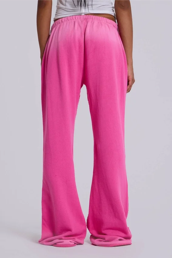 Cleo slouchy bootcut-jogger in roze