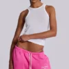 Cleo slouchy bootcut-jogger in roze
