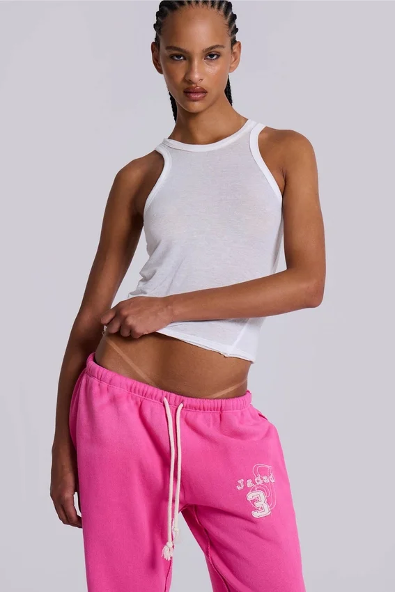 Cleo slouchy bootcut-jogger in roze
