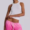 Cleo slouchy bootcut-jogger in roze