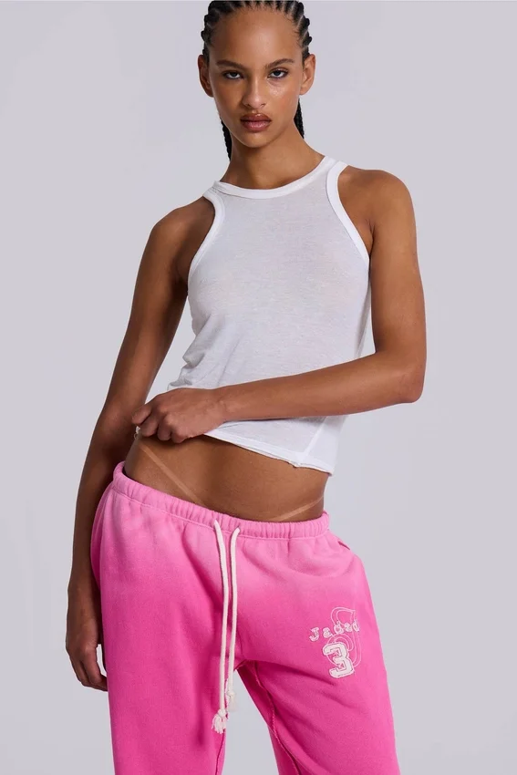Cleo slouchy bootcut-jogger in roze