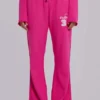 Cleo slouchy bootcut-jogger in roze