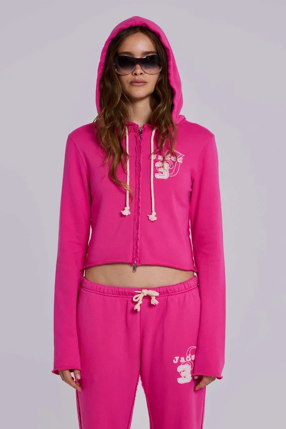 Cleo slouchy bootcut-jogger in roze