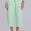 Cleo slouchy cropped joggingbroek in mint