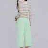 Cleo slouchy cropped joggingbroek in mint
