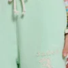 Cleo slouchy cropped joggingbroek in mint