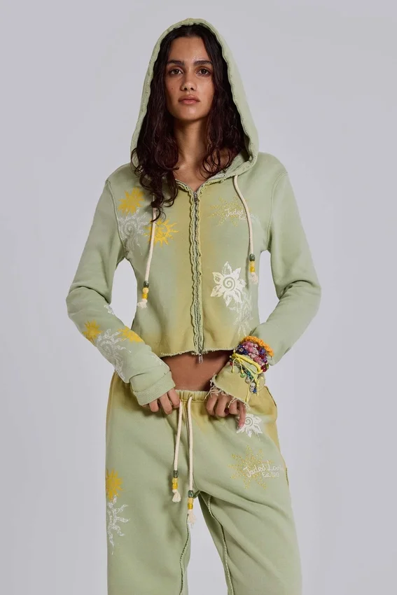 Cleo Sunfade hoodie met doorlopende rits