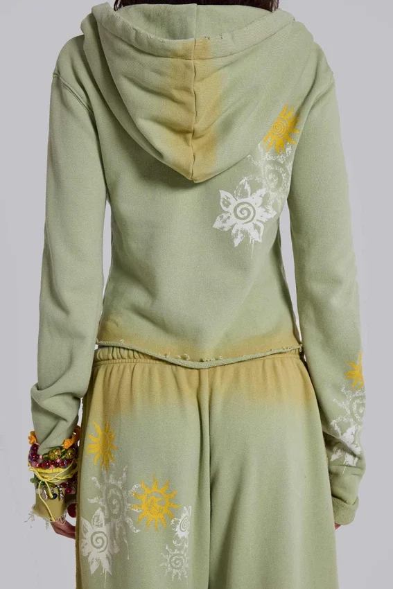 Cleo Sunfade hoodie met doorlopende rits
