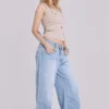 Colossus Jeans met spijkers in lichtblauwe wassing