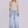 Colossus Jeans met spijkers in lichtblauwe wassing