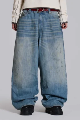 Colossus Jeans XL met lichte wassing en slub-effect