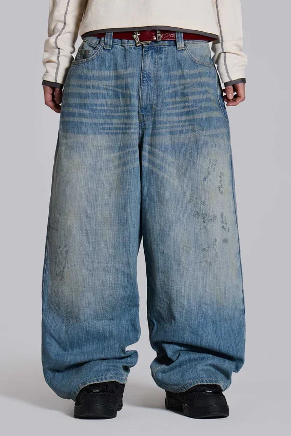 Colossus Jeans XL met lichte wassing en slub-effect