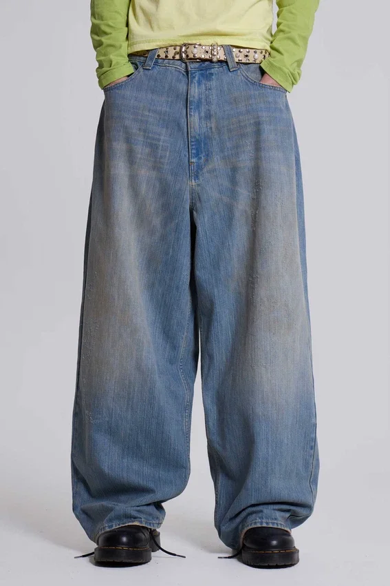 Colossus Jeans XL met lichte wassing en slub-effect