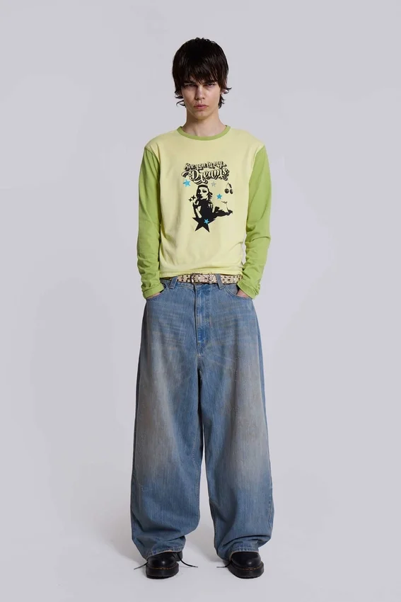 Colossus Jeans XL met lichte wassing en slub-effect