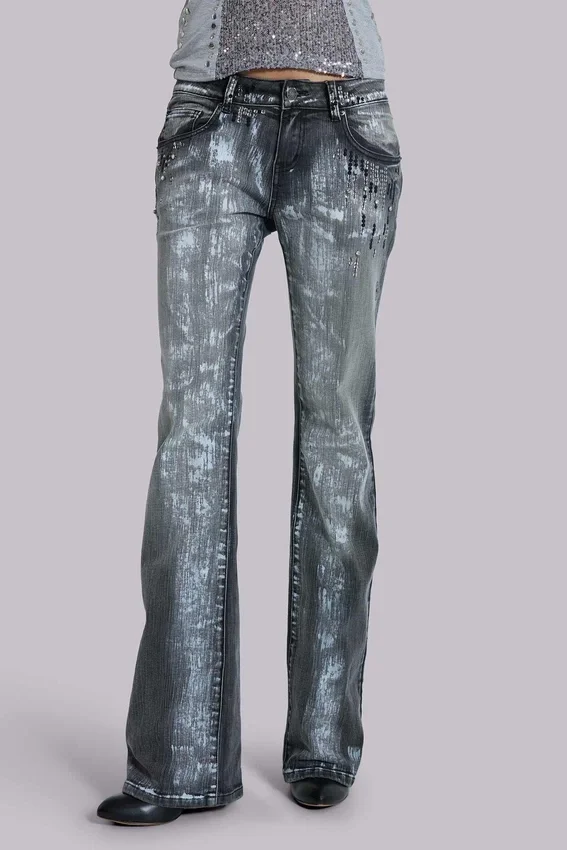 Cooper-jeans met pailletten en bootcut