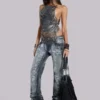 Cooper-jeans met pailletten en bootcut