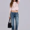Cooper versierde cropped Jeans
