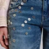 Cooper versierde cropped Jeans