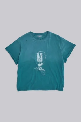 Cropped T-shirt met embleem