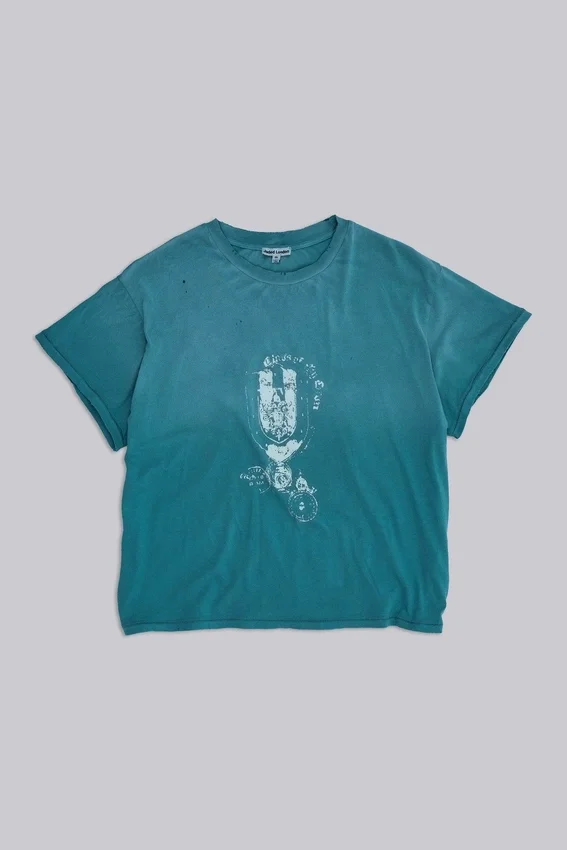 Cropped T-shirt met embleem