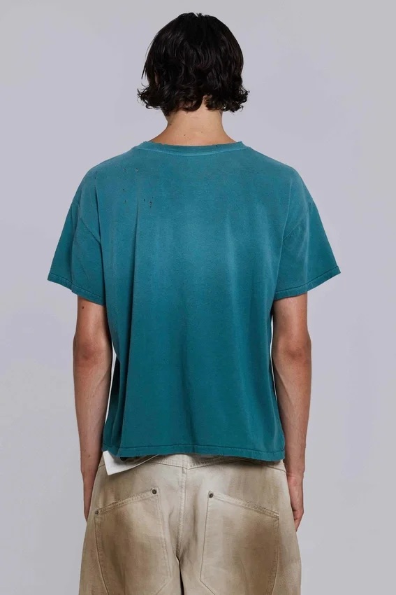 Cropped T-shirt met embleem