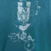 Cropped T-shirt met embleem