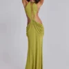 Darlyn gedrapeerde rugloze maxi-jurk