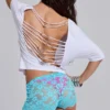Deline kanten minishort in turkoois