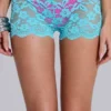 Deline kanten minishort in turkoois