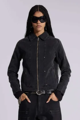 Denimjas met studs