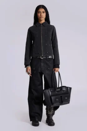 Denimjas met studs