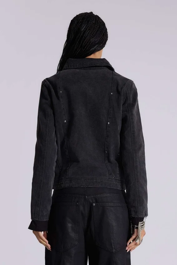 Denimjas met studs