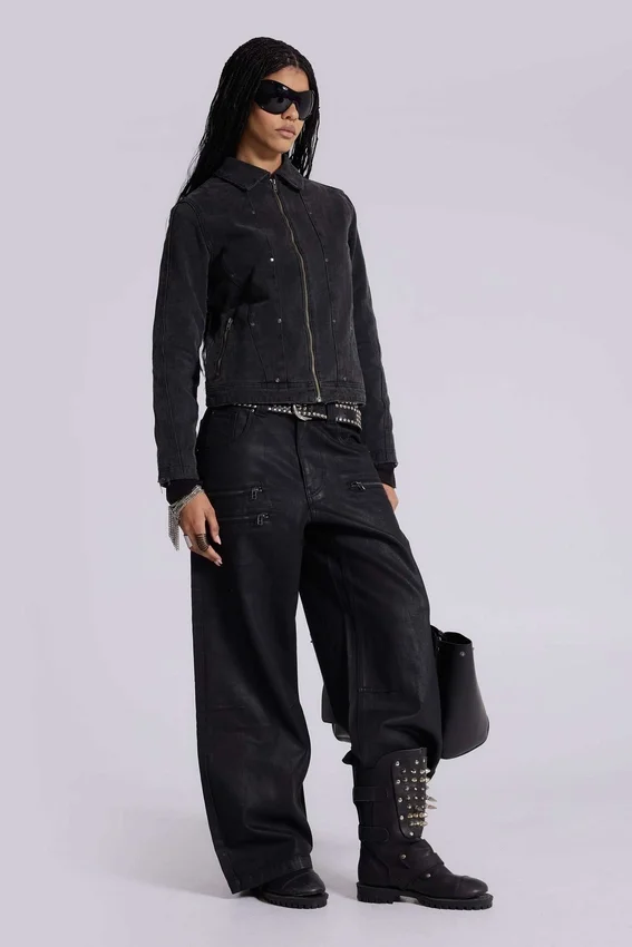 Denimjas met studs