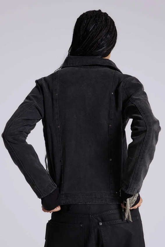 Denimjas met studs