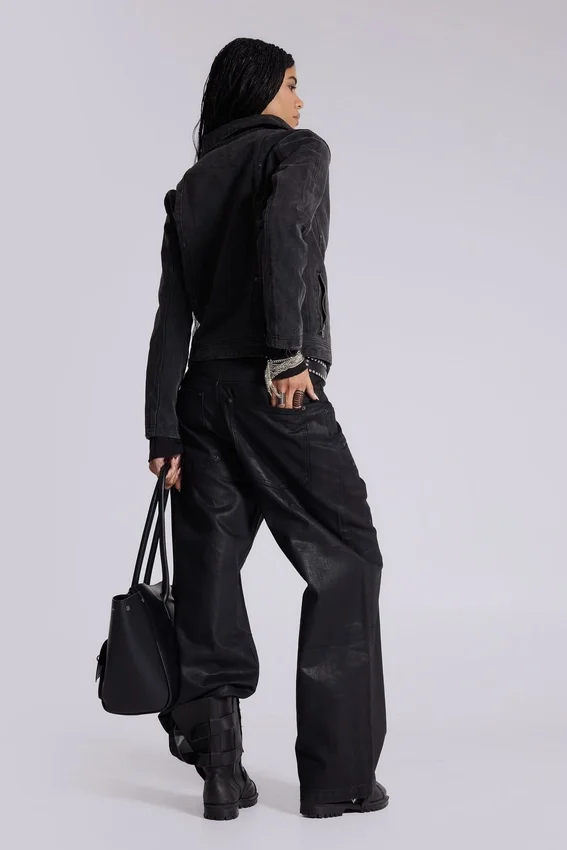Denimjas met studs