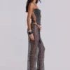 Deva gebreide corsettop met pailletten in Midnight